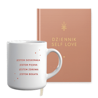 Zestaw Self Love „Jestem Doskonała” – Dziennik i Kubek z Afirmacją | Milisove